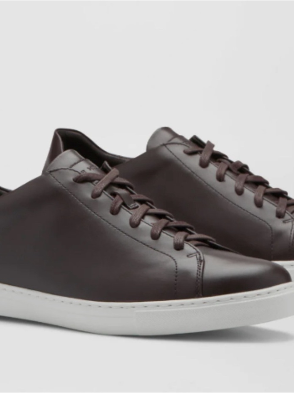 Peter Millar Dark Brown Leather Low-Top Sneakers  Men’s 9.5, 10 and 12 NWT